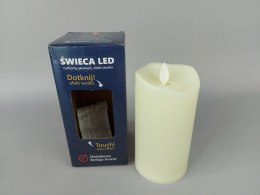 Świeca led z ruchomym płomieniem ecru 150 x 75 mm