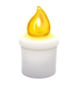 Znicz ledowy ŻÓŁTY + z bateriami 2XR14 SUBITO COMET