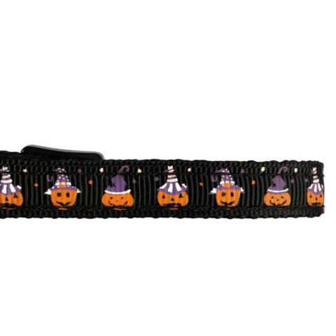 Obroża ze wzorem HALLOWEEN czarna