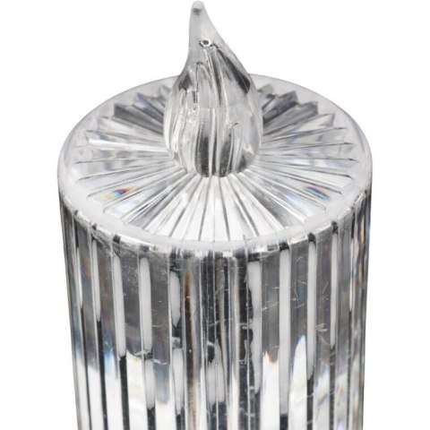 ŚWIECA transparentna akrylowa bezpłomieniowa Wkład do Zniczy Led 6 cm