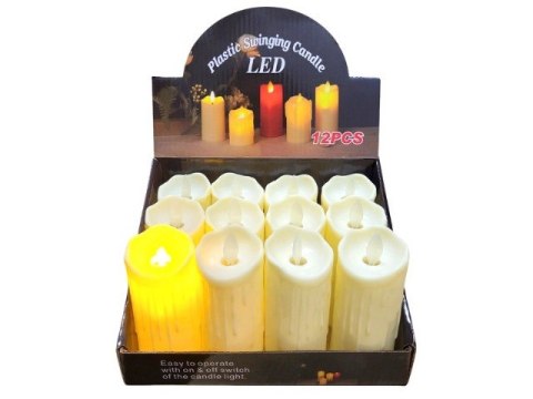 Świeca led 11cm ciepłe światło ruchomy płomień BS3957