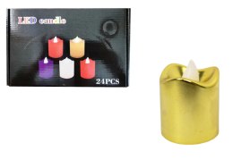 Świeca świeczka led na baterie ze stałym płomieniem światło ciepłe 4,6 x 3,6 cm ZŁOTA XLY-101Z