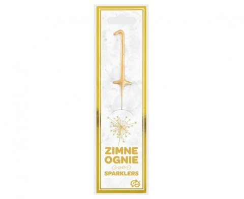 Złota cyfra 1 (zimny ogień) 17cm CS1921S-1
