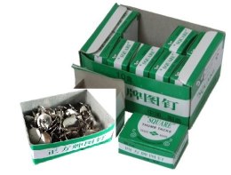 Pinezki metalowe srebrne - 10 op. x 5 0szt. PI-206M