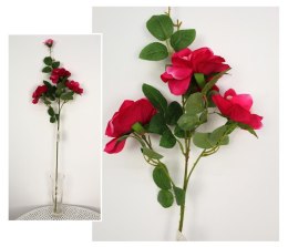 Kwiat RÓŻA 4 ramiona 90 cm CZERWONA KDS-150A
