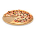 Okrągła deska do przystawek pizzy lub ciasta do serwowania obrotowa bambusowa 35 x 2,5 cm