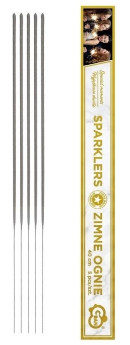 Zimne ognie sztuczne fajerwerki 40 cm 5 szt.
