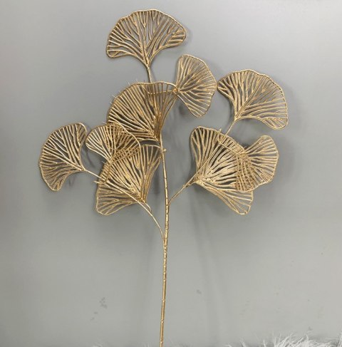 Gałązka silikonowa MIŁORZĄB wys. 65 cm 3-ramienna - ZŁOTA LAP-114