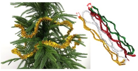 Girlanda łańcuch choinkowy 2 m średnica 3 cm mix kolor MCH-2503