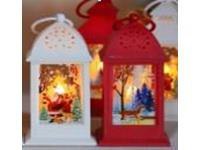 Lampion latarenka świąteczna led 14 x 5,5 x 5,5 cm mix kolor SMU-130
