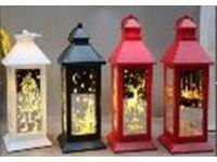 Lampion latarenka świąteczna led mix kolor 20 x 8 cm SMU-135