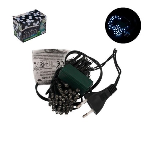 Oświetlenie choinkowe diody 100 led wewnętrzne barwa biała ciepła 017592