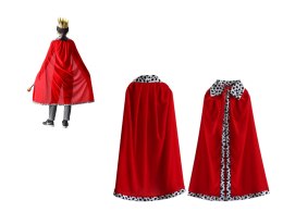 Peleryna, płaszcz, przebranie KRÓL 130 cm CZERWONA HO-102L
