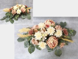 Stroik zalewany JESIENNY karmelowo-kremowy misa złota okrągła ok.92 x 45 x 32 cm ok. 2.2 kg S7-153B