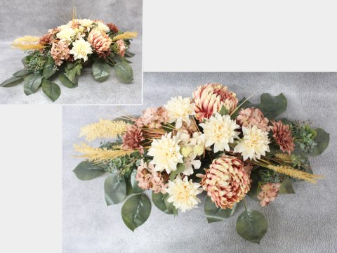 Stroik zalewany JESIENNY karmelowo-kremowy misa złota okrągła ok.92 x 45 x 32 cm ok. 2.2 kg S7-153B