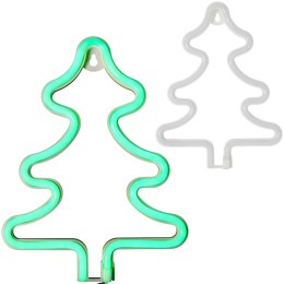 BOŻONARODZENIOWA DEKORACJA ŚWIETLNA LED - NEON CHOINKA 23 CM