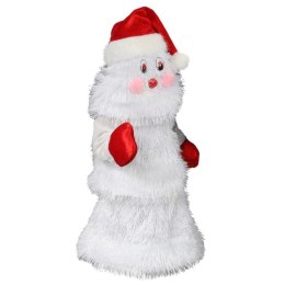 Choinka Mikołajkowa z LED Tańcząca w Rytmie Muzyki, Biała, 25 cm
